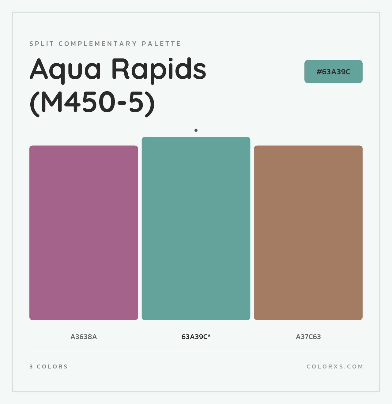 Aqua Rapids (M450-5) - Split-Complementary Color Palette