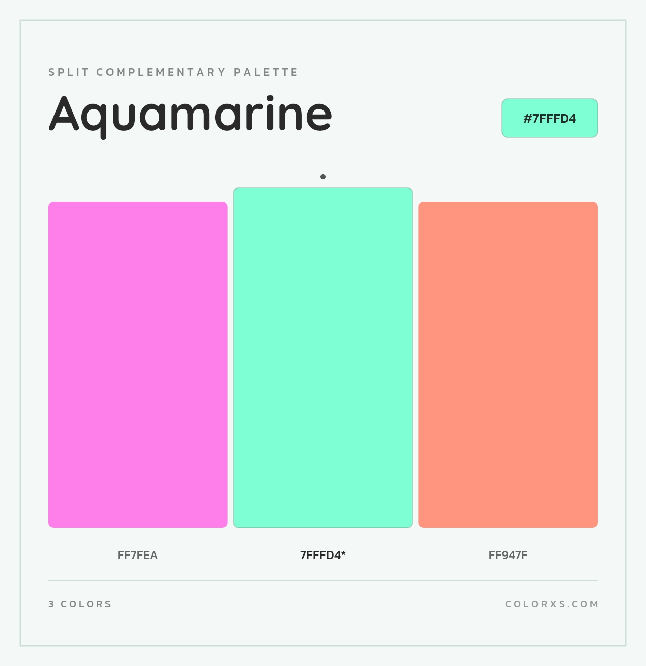 Aquamarine - Split-Complementary Color Palette