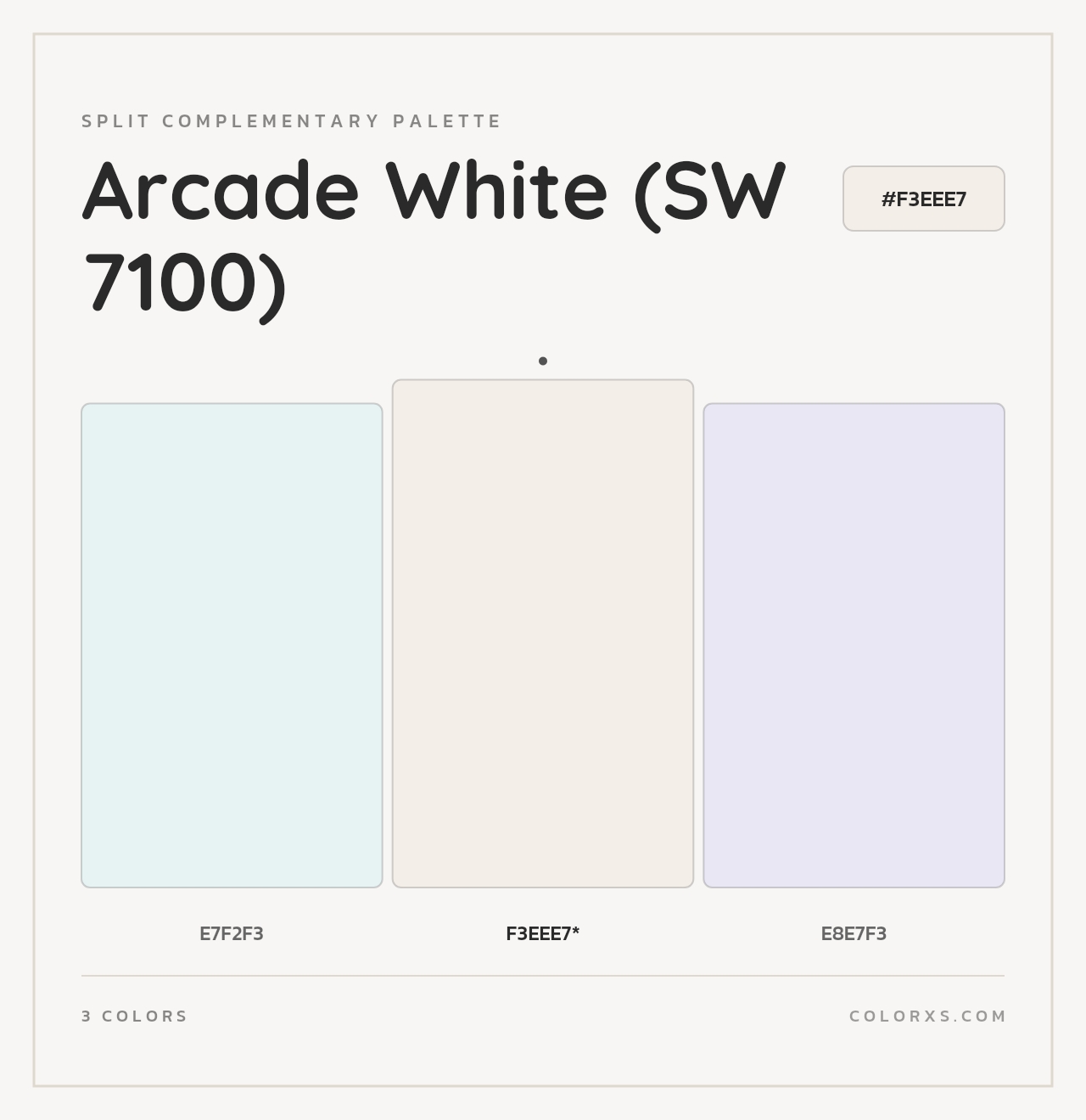 Arcade White (SW 7100) - Split-Complementary Color Palette