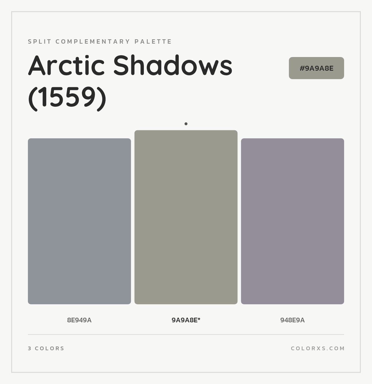 Arctic Shadows (1559) - Split-Complementary Color Palette