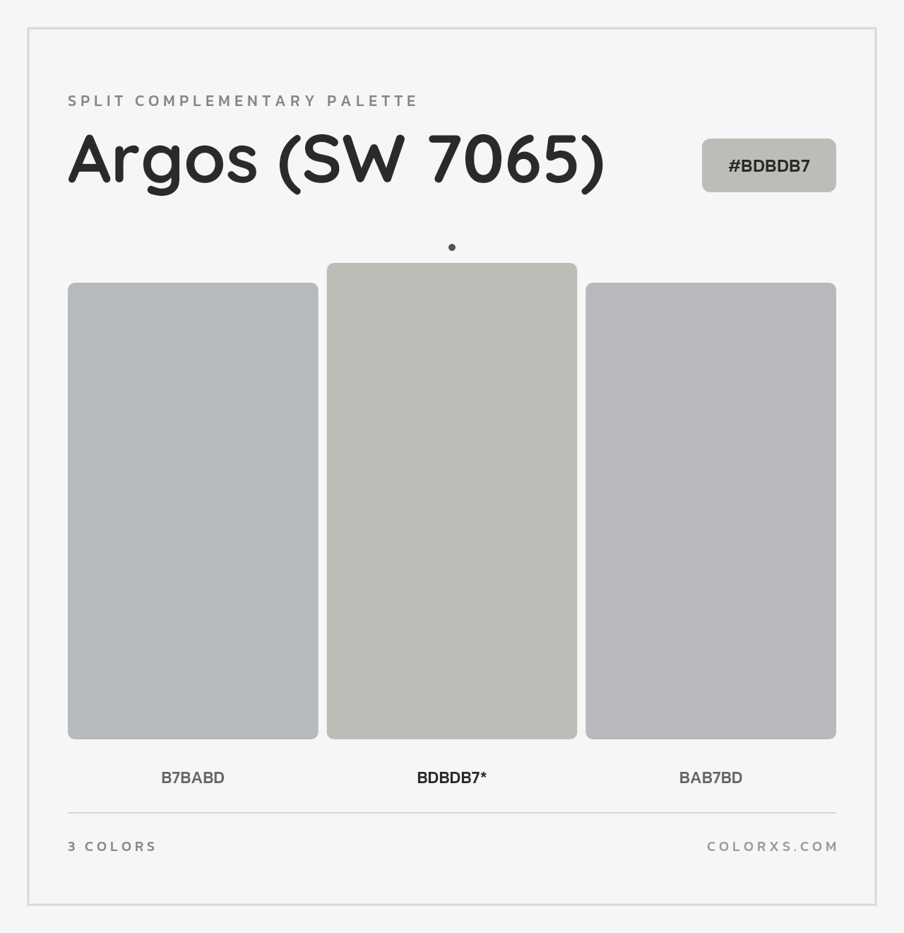 Argos (SW 7065) - Split-Complementary Color Palette