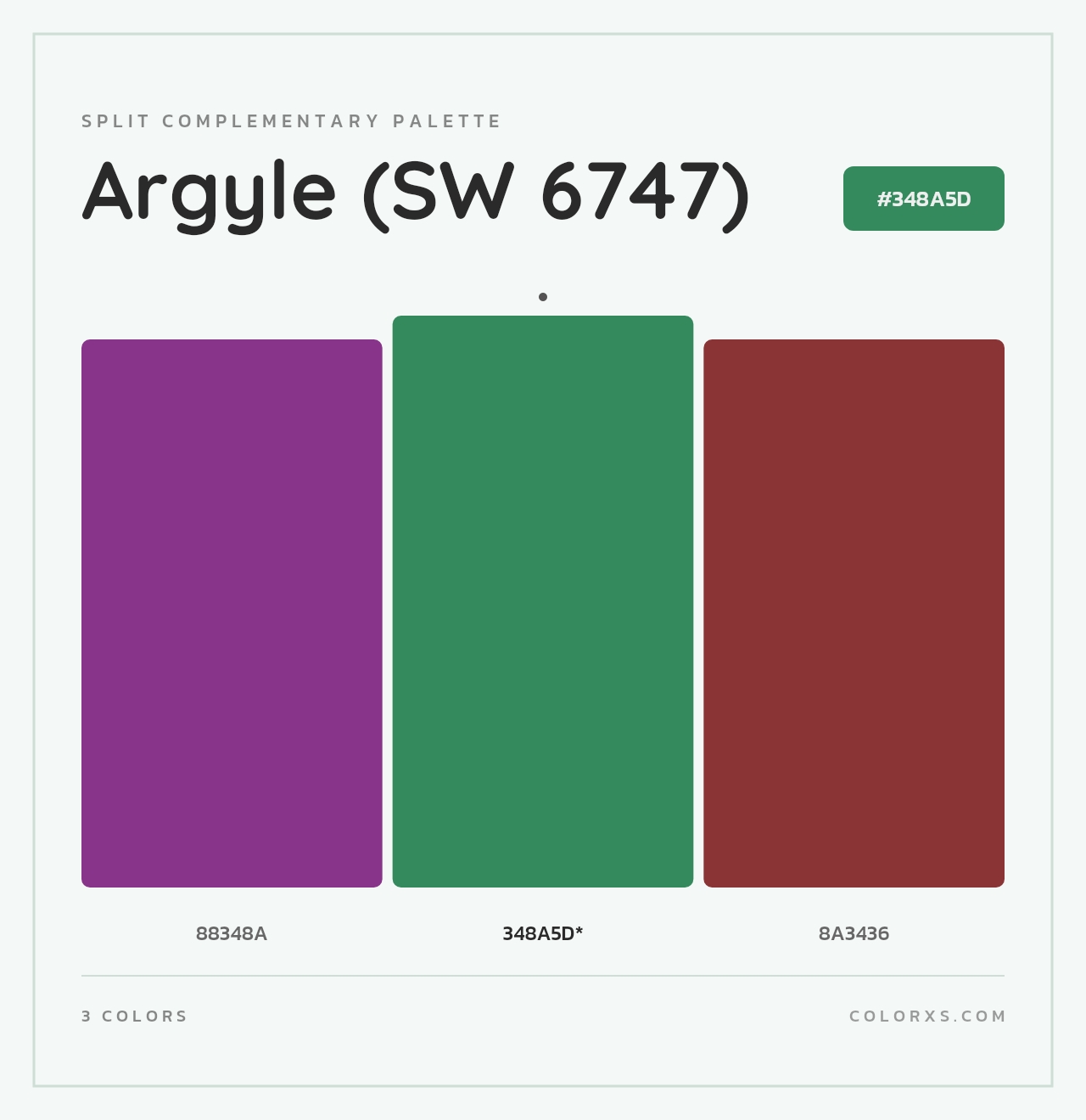 Argyle (SW 6747) - Split-Complementary Color Palette