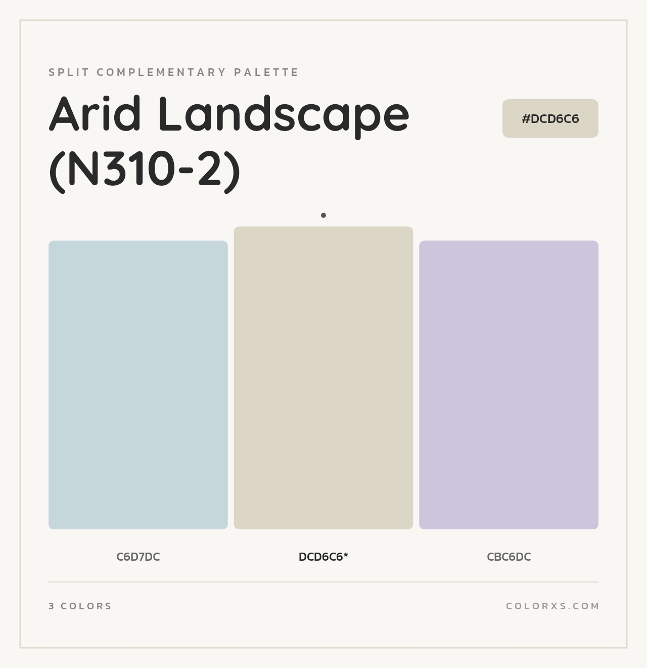 Arid Landscape (N310-2) - Split-Complementary Color Palette