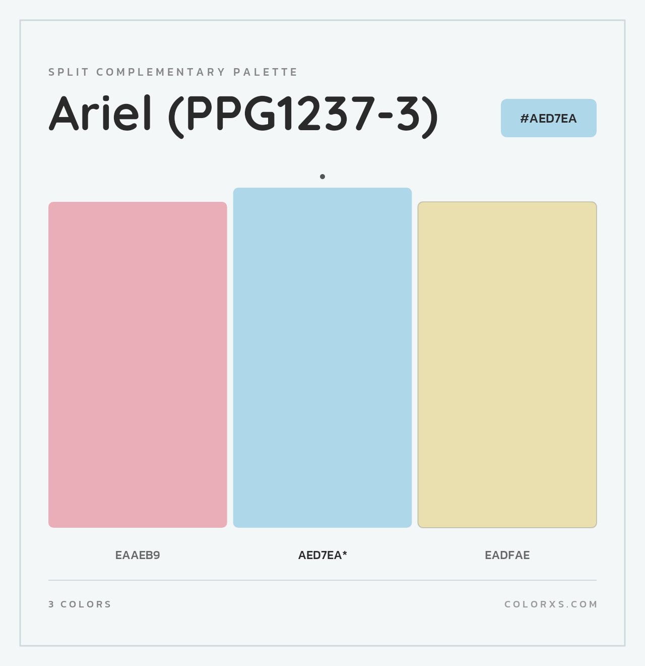 Ariel (PPG1237-3) - Split-Complementary Color Palette