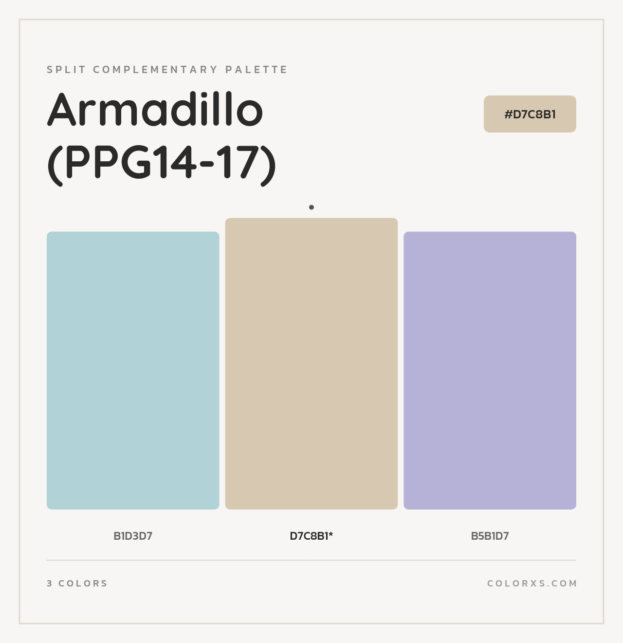 Armadillo (PPG14-17) - Split-Complementary Color Palette