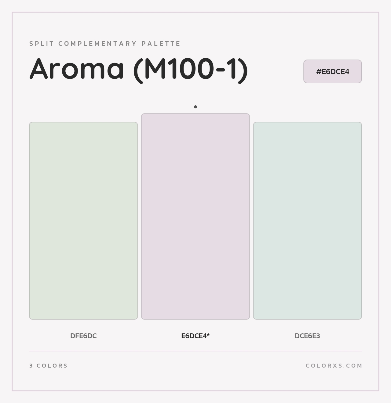 Aroma (M100-1) - Split-Complementary Color Palette