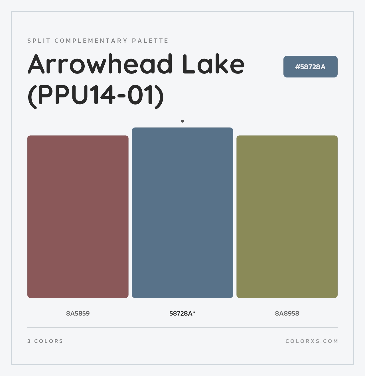 Arrowhead Lake (PPU14-01) - Split-Complementary Color Palette