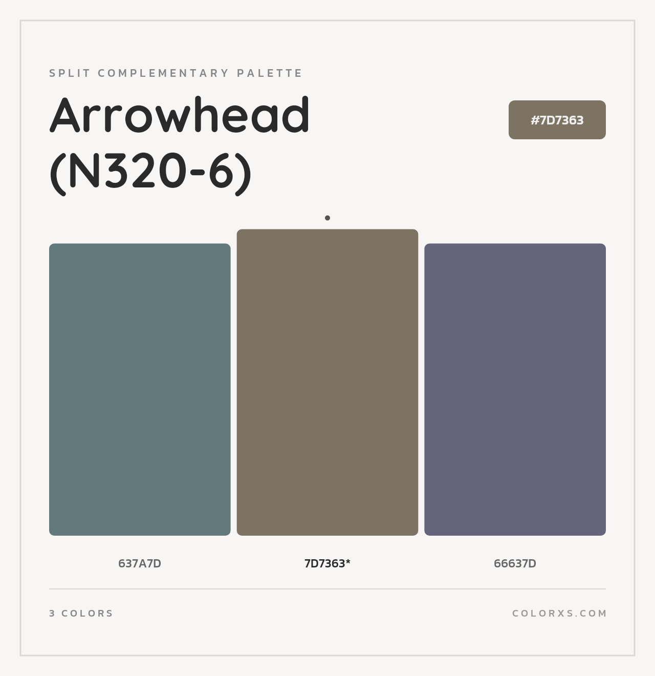 Arrowhead (N320-6) - Split-Complementary Color Palette