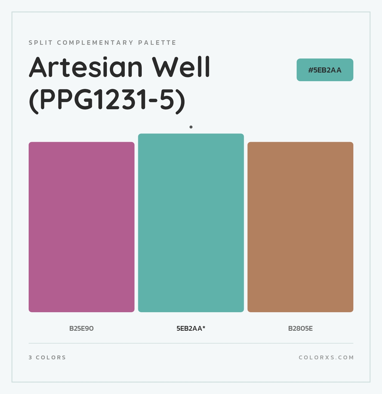 Artesian Well (PPG1231-5) - Split-Complementary Color Palette