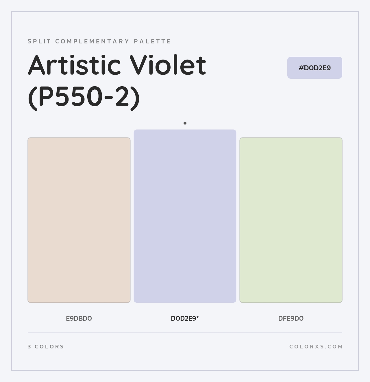Artistic Violet (P550-2) - Split-Complementary Color Palette