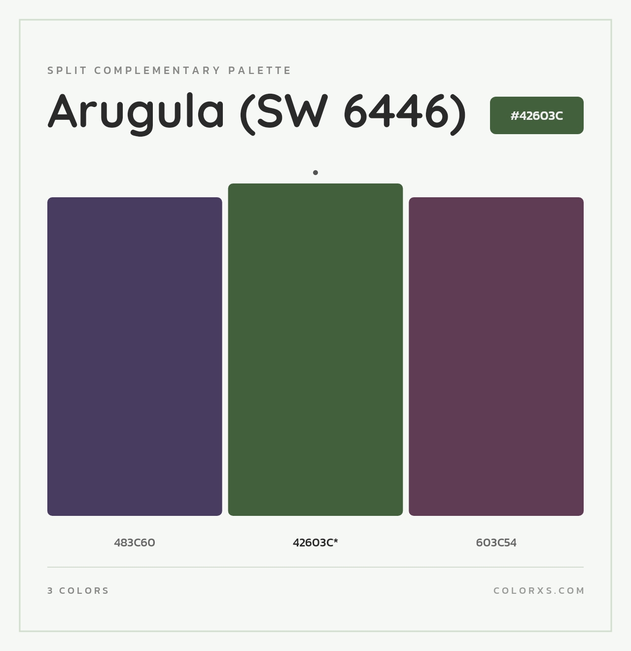 Arugula (SW 6446) - Split-Complementary Color Palette