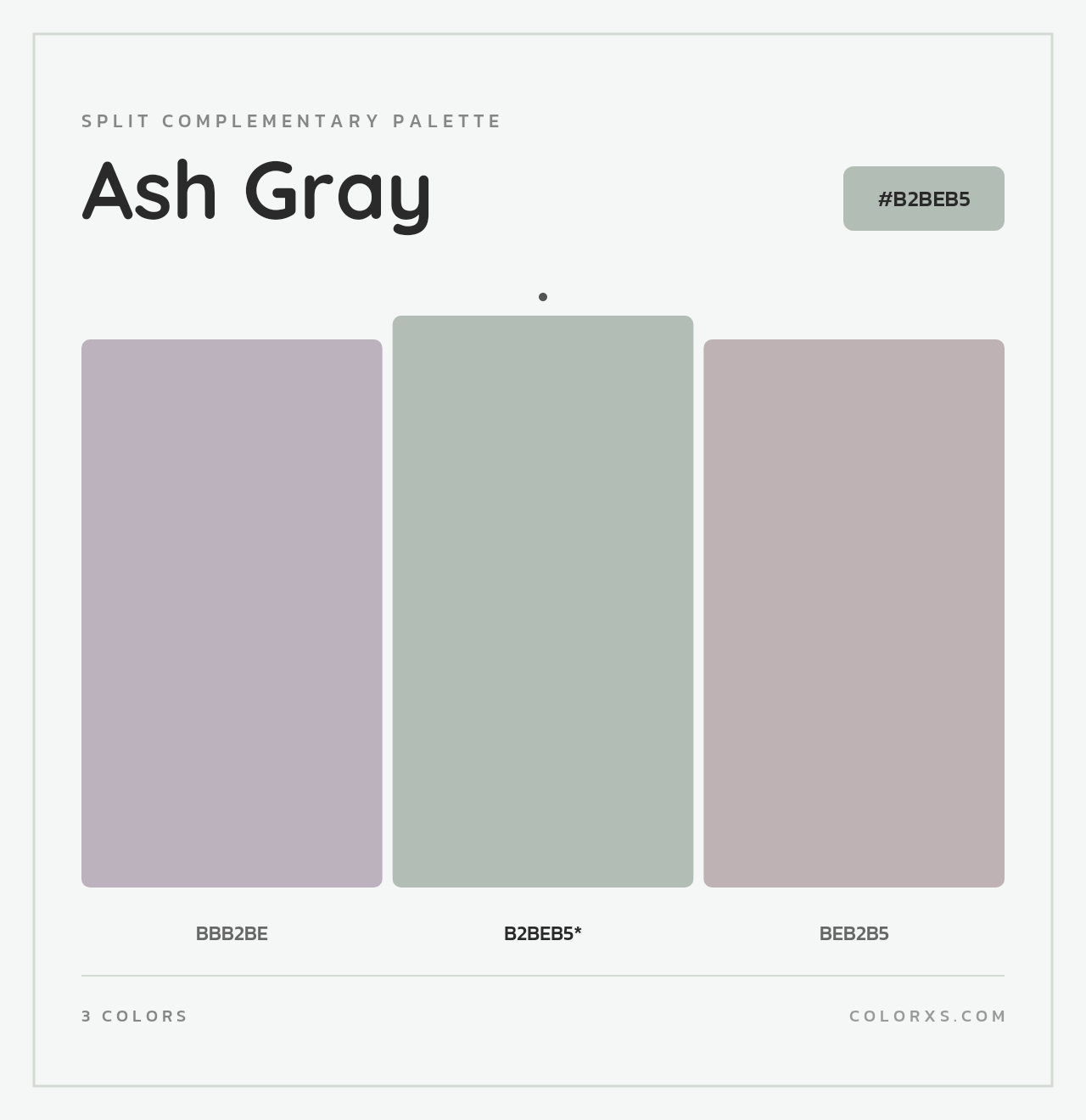 Ash Gray - Split-Complementary Color Palette