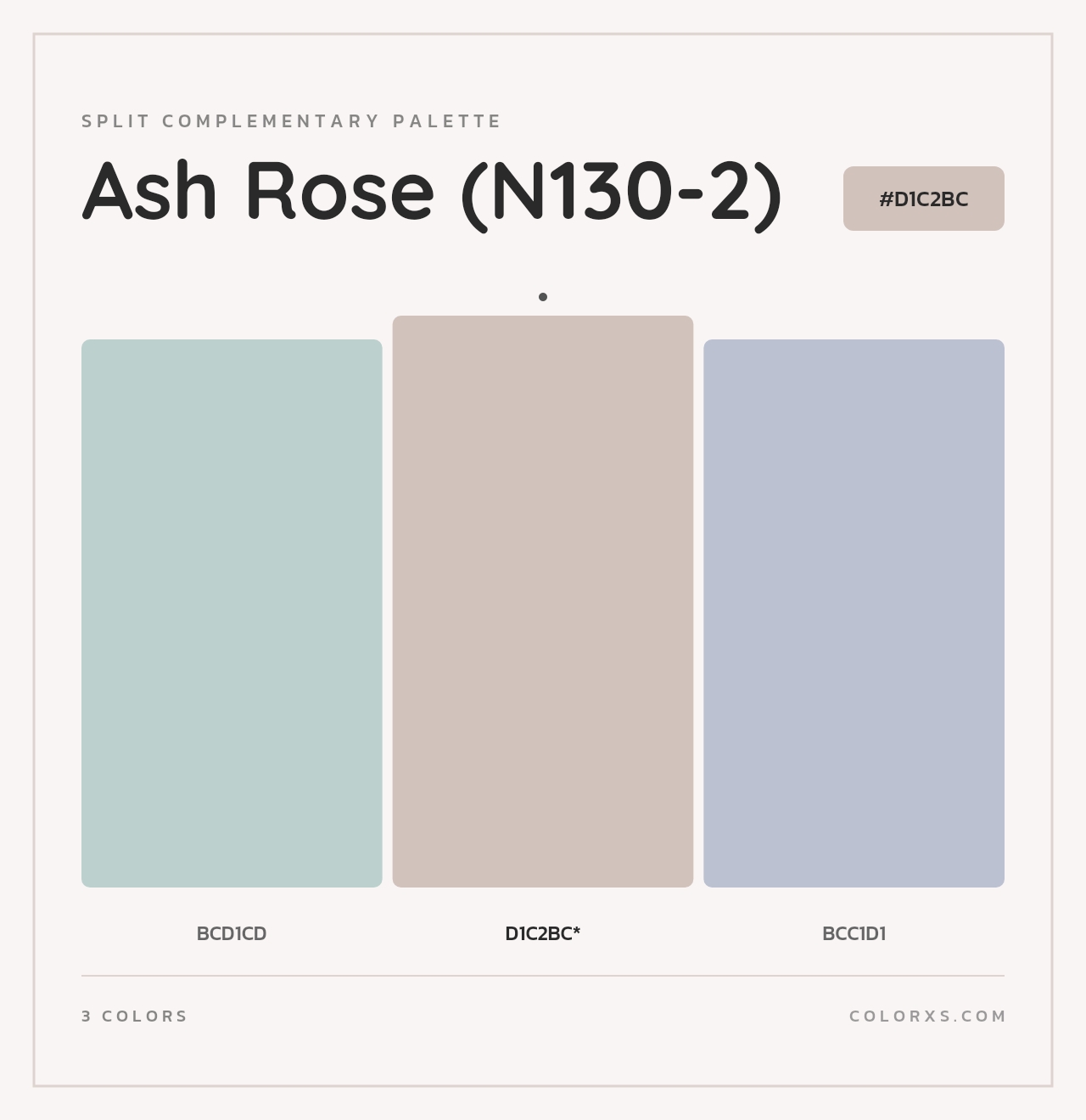 Ash Rose (N130-2) - Split-Complementary Color Palette