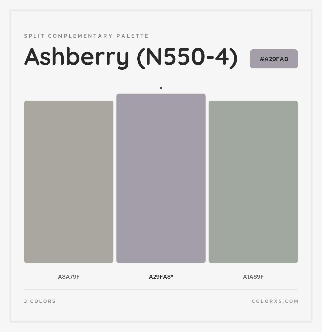 Ashberry (N550-4) - Split-Complementary Color Palette