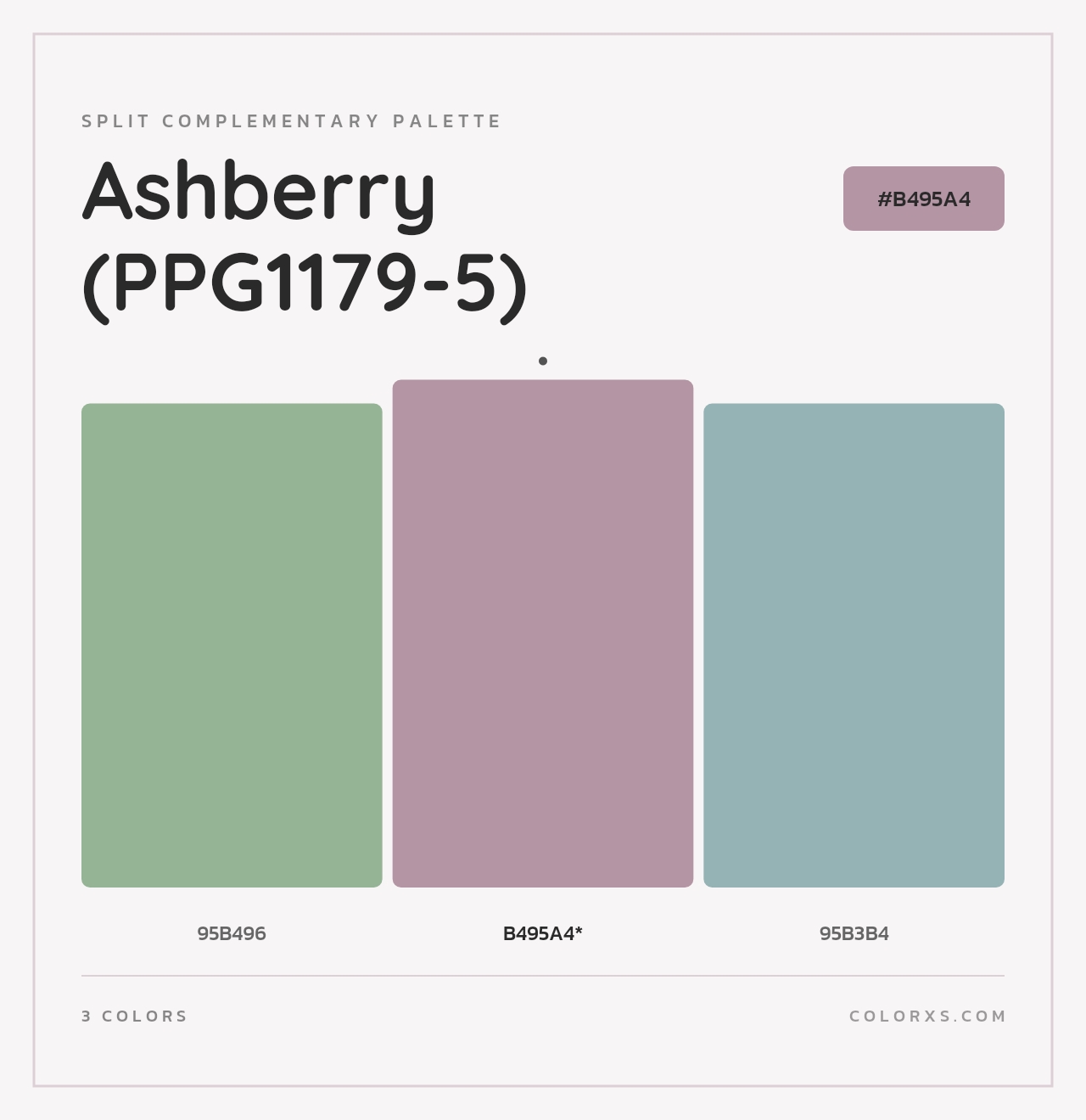 Ashberry (PPG1179-5) - Split-Complementary Color Palette