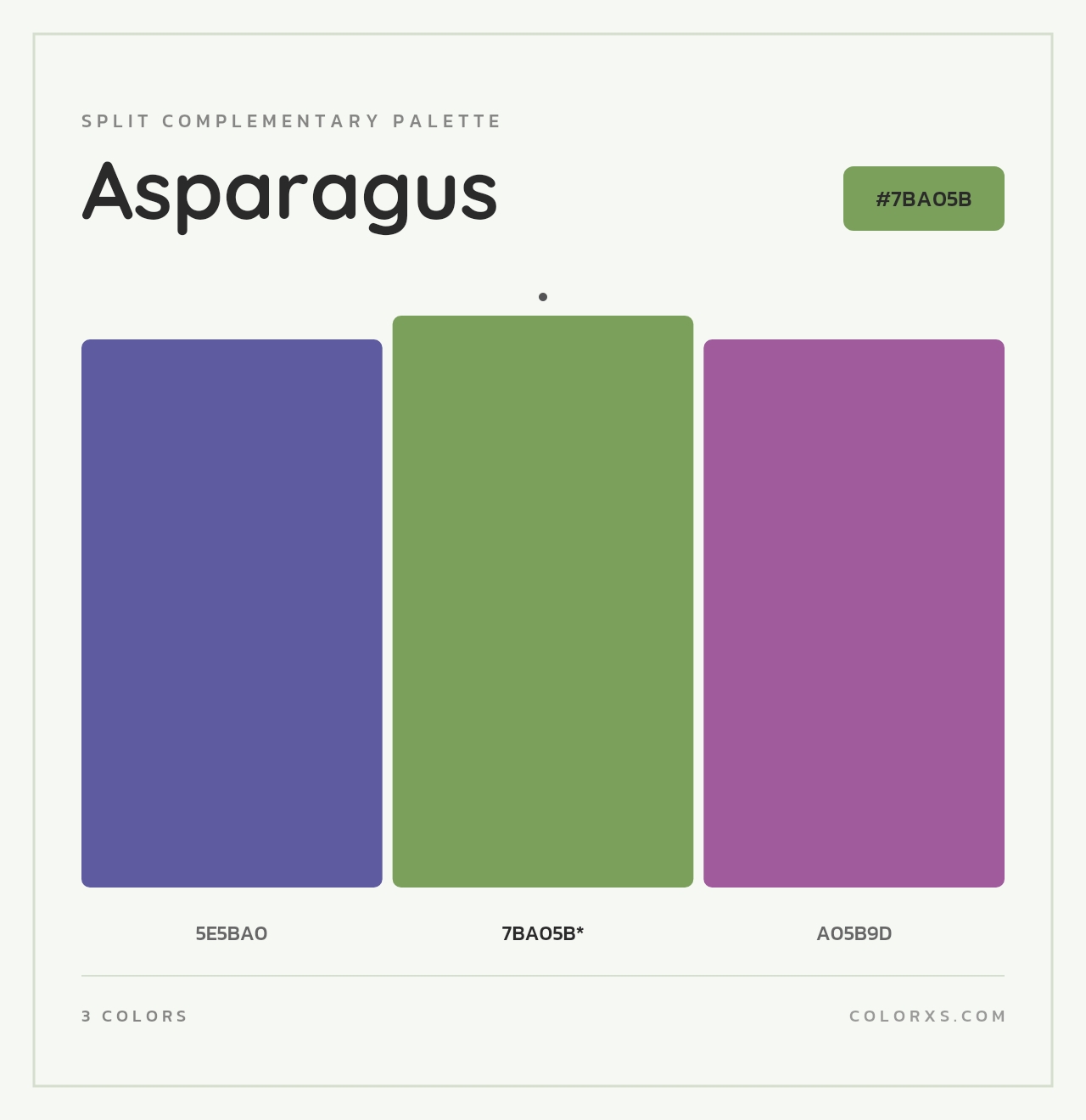 Asparagus - Split-Complementary Color Palette