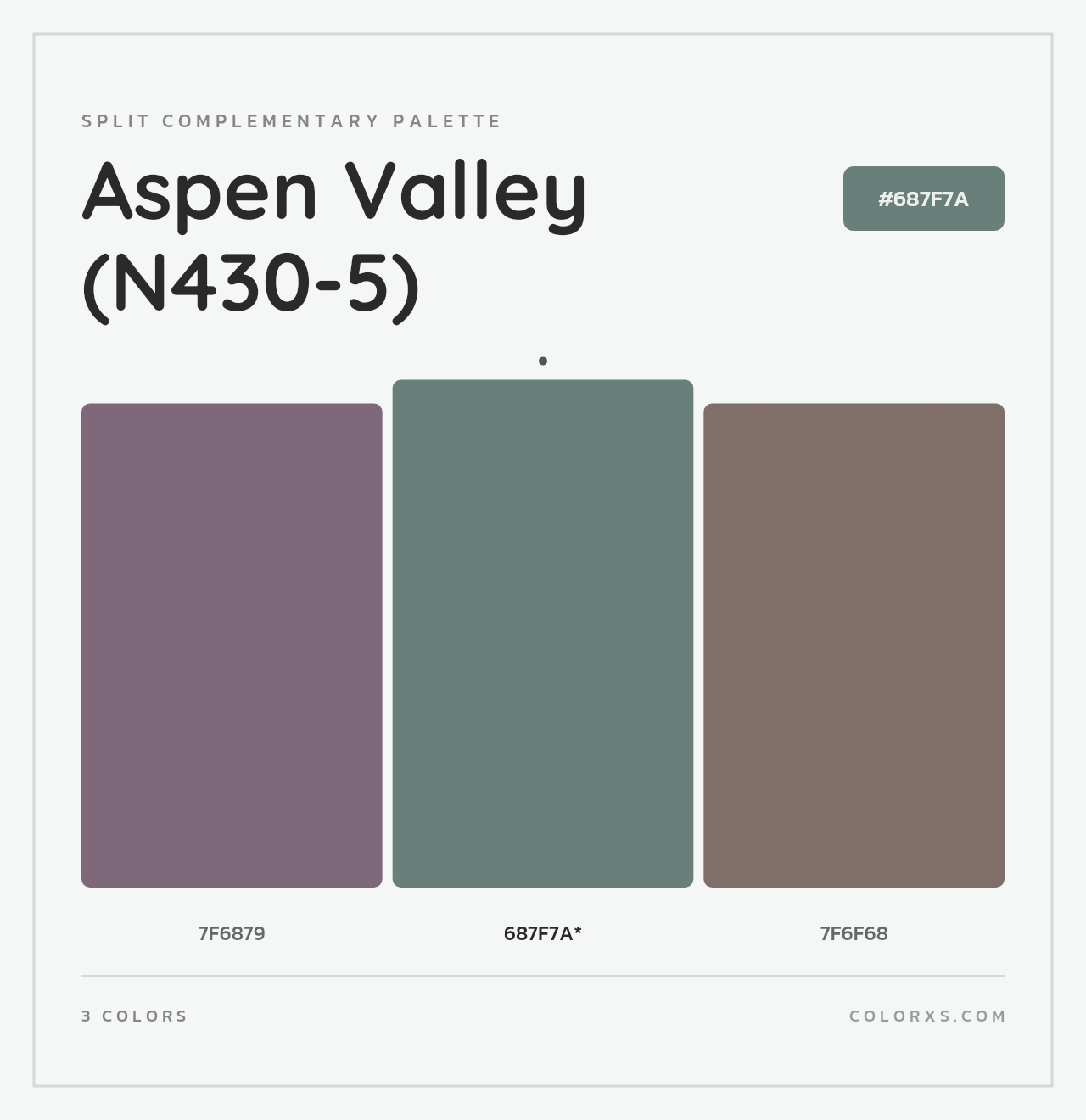 Aspen Valley (N430-5) - Split-Complementary Color Palette