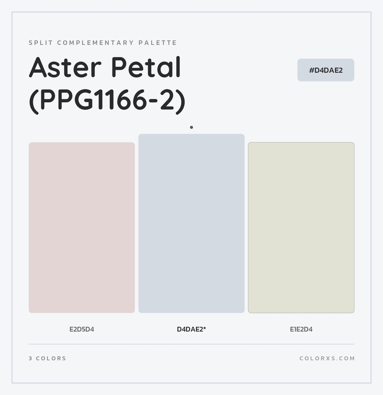 Aster Petal (PPG1166-2) - Split-Complementary Color Palette