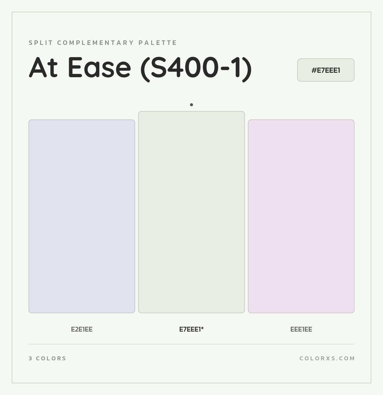 At Ease (S400-1) - Split-Complementary Color Palette