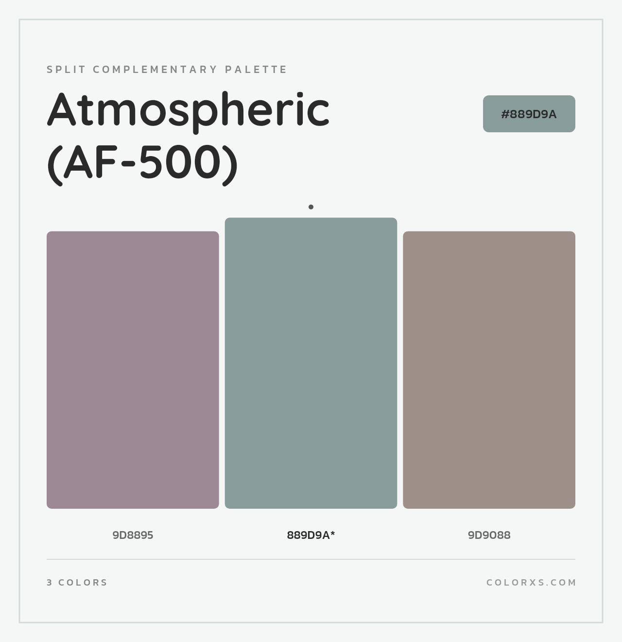 Atmospheric (AF-500) - Split-Complementary Color Palette