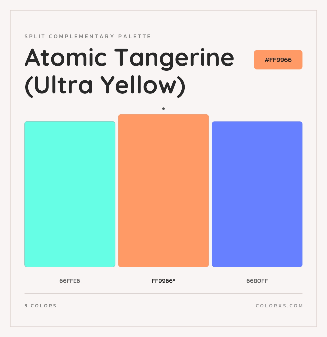Atomic Tangerine (Ultra Yellow) - Split-Complementary Color Palette