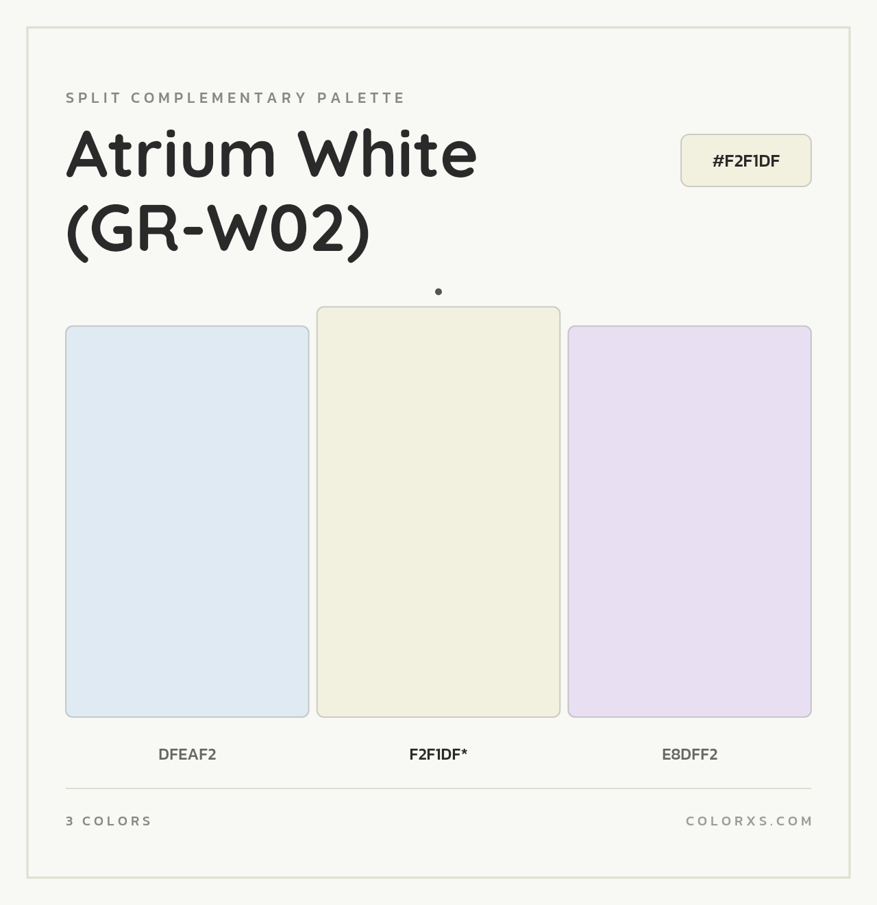 Atrium White (GR-W02) - Split-Complementary Color Palette