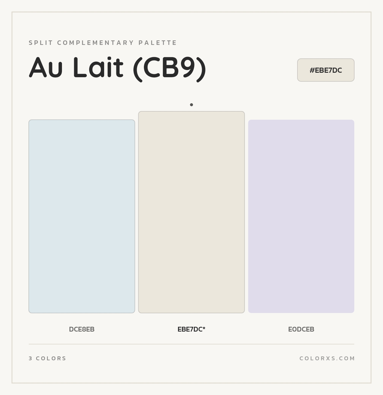 Au Lait (CB9) - Split-Complementary Color Palette