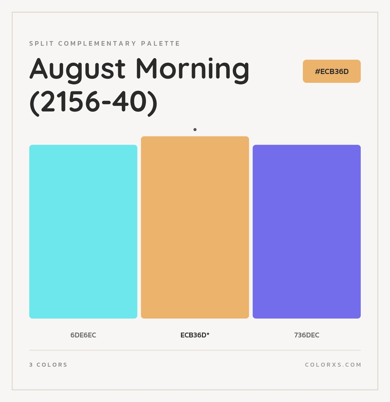 August Morning (2156-40) - Split-Complementary Color Palette