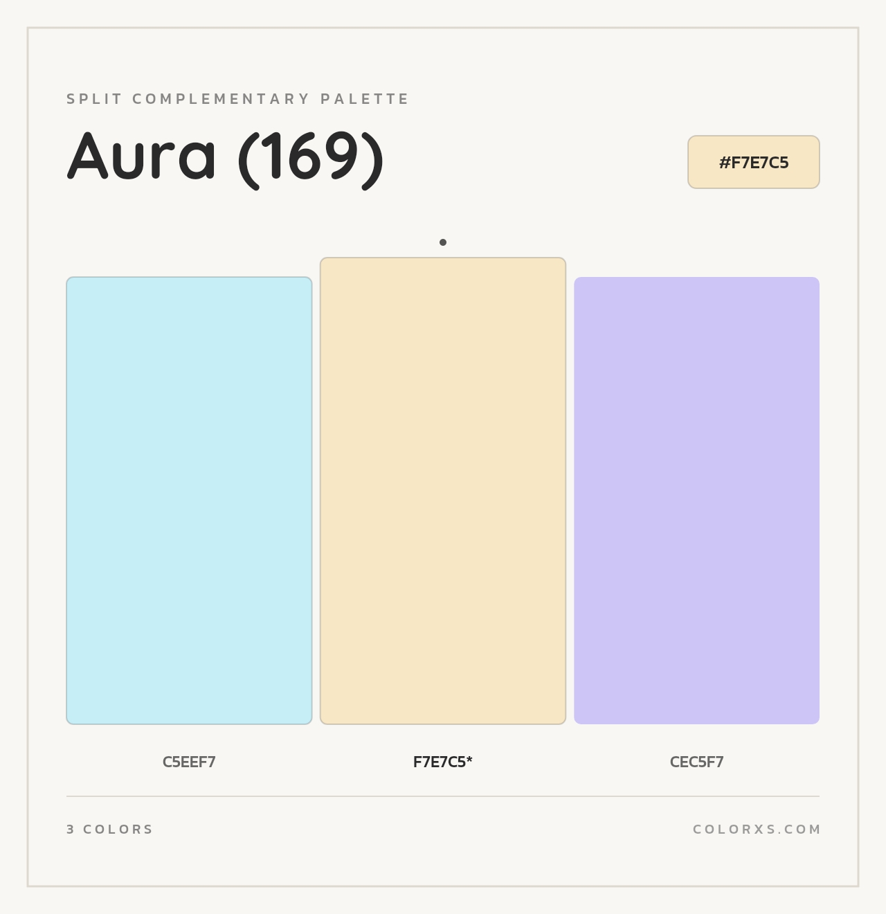 Aura (169) - Split-Complementary Color Palette