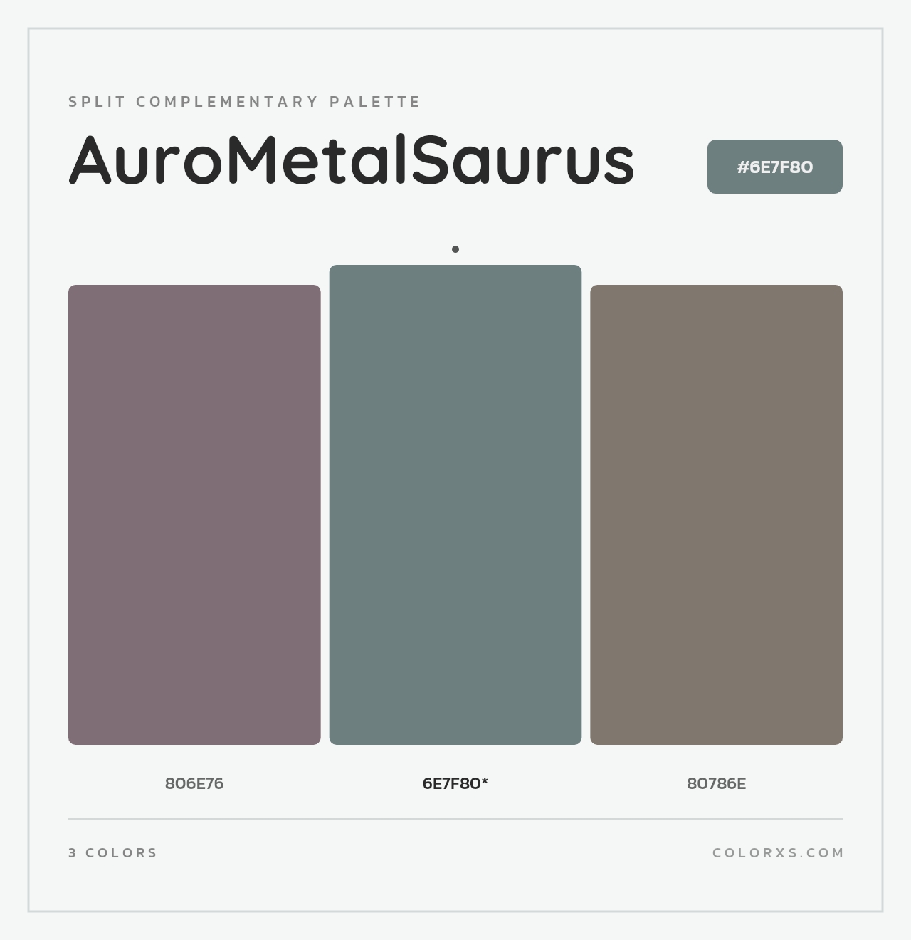 AuroMetalSaurus - Split-Complementary Color Palette