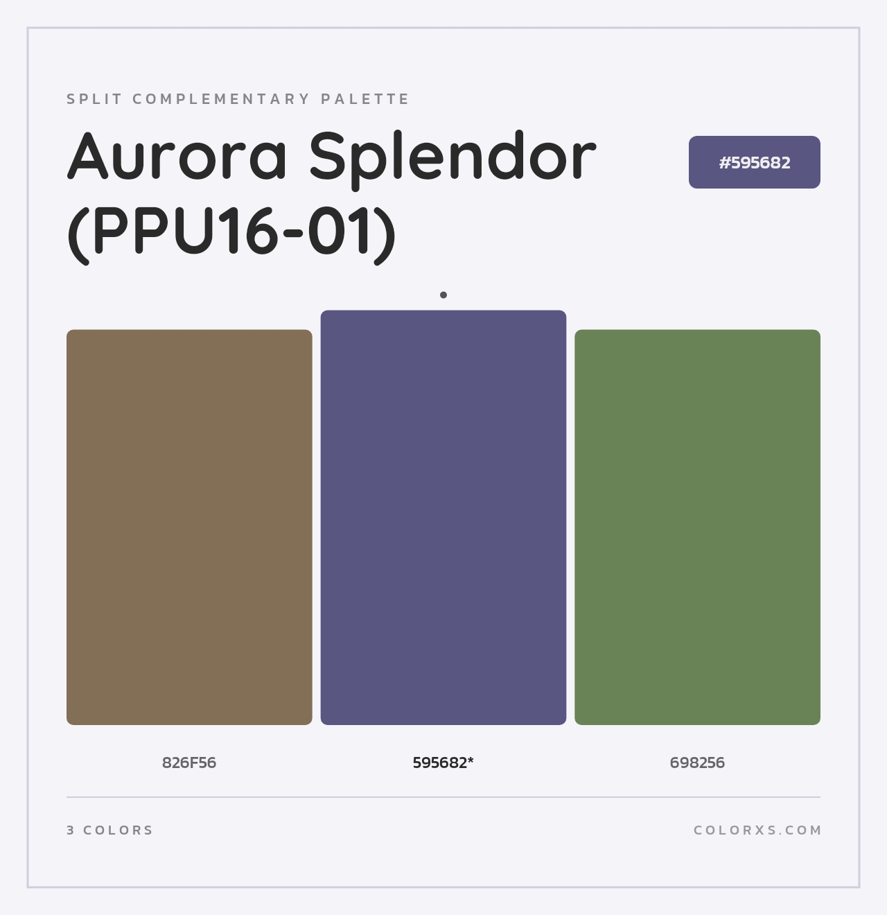 Aurora Splendor (PPU16-01) - Split-Complementary Color Palette
