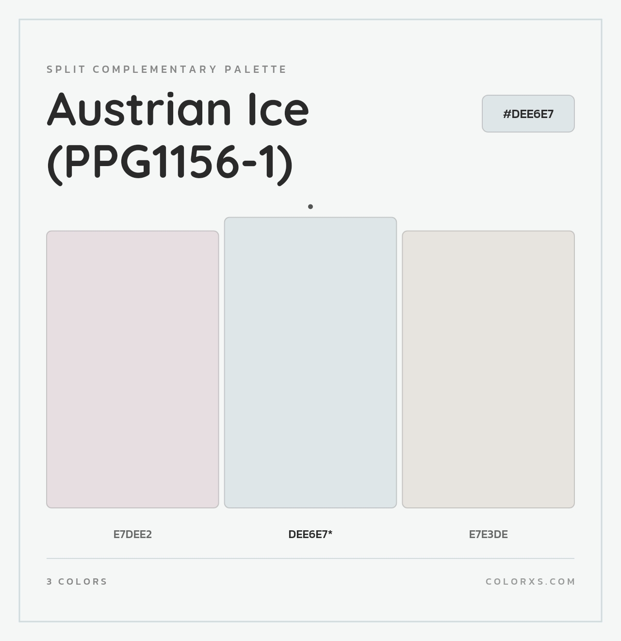Austrian Ice (PPG1156-1) - Split-Complementary Color Palette
