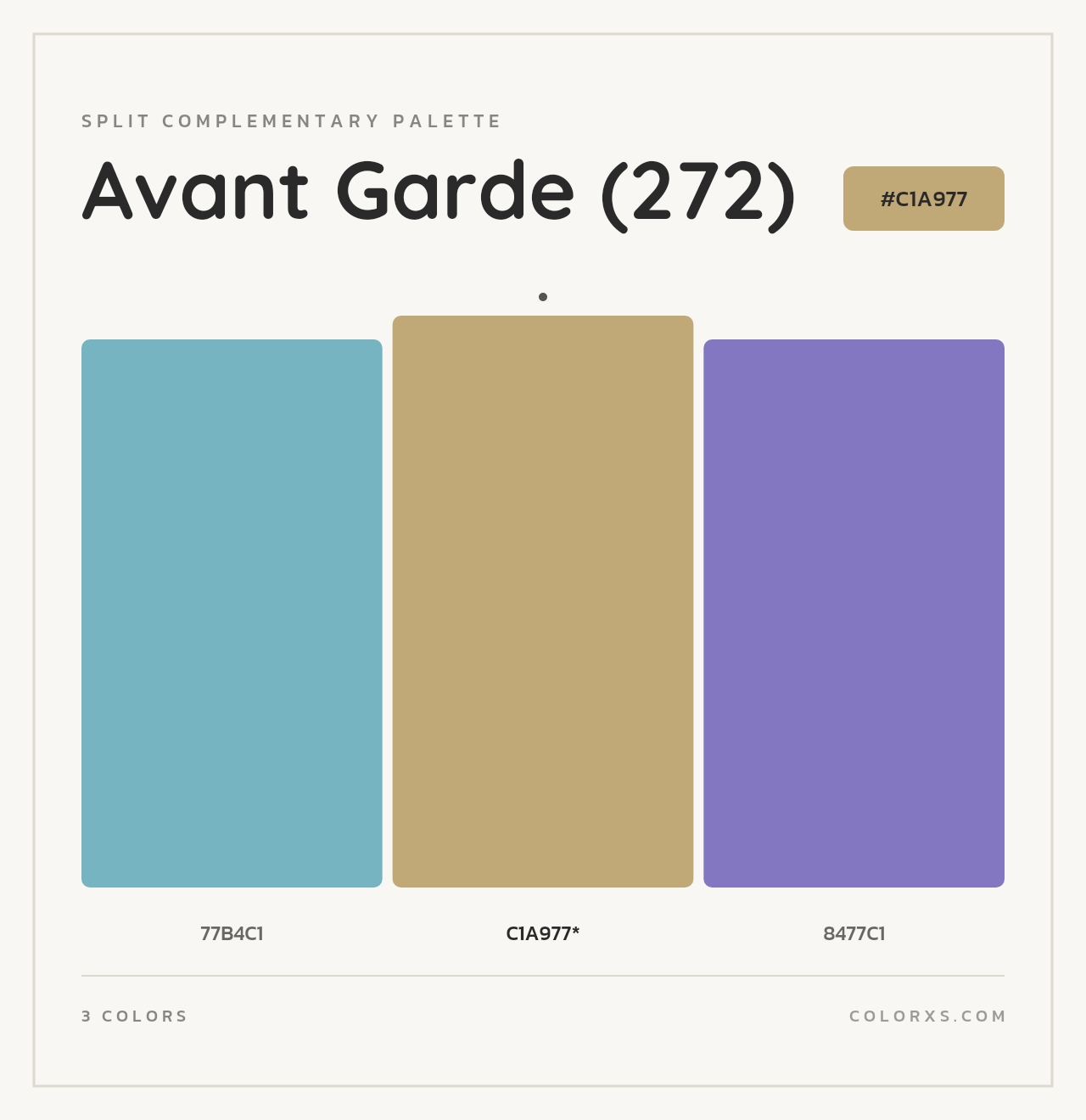 Avant Garde (272) - Split-Complementary Color Palette
