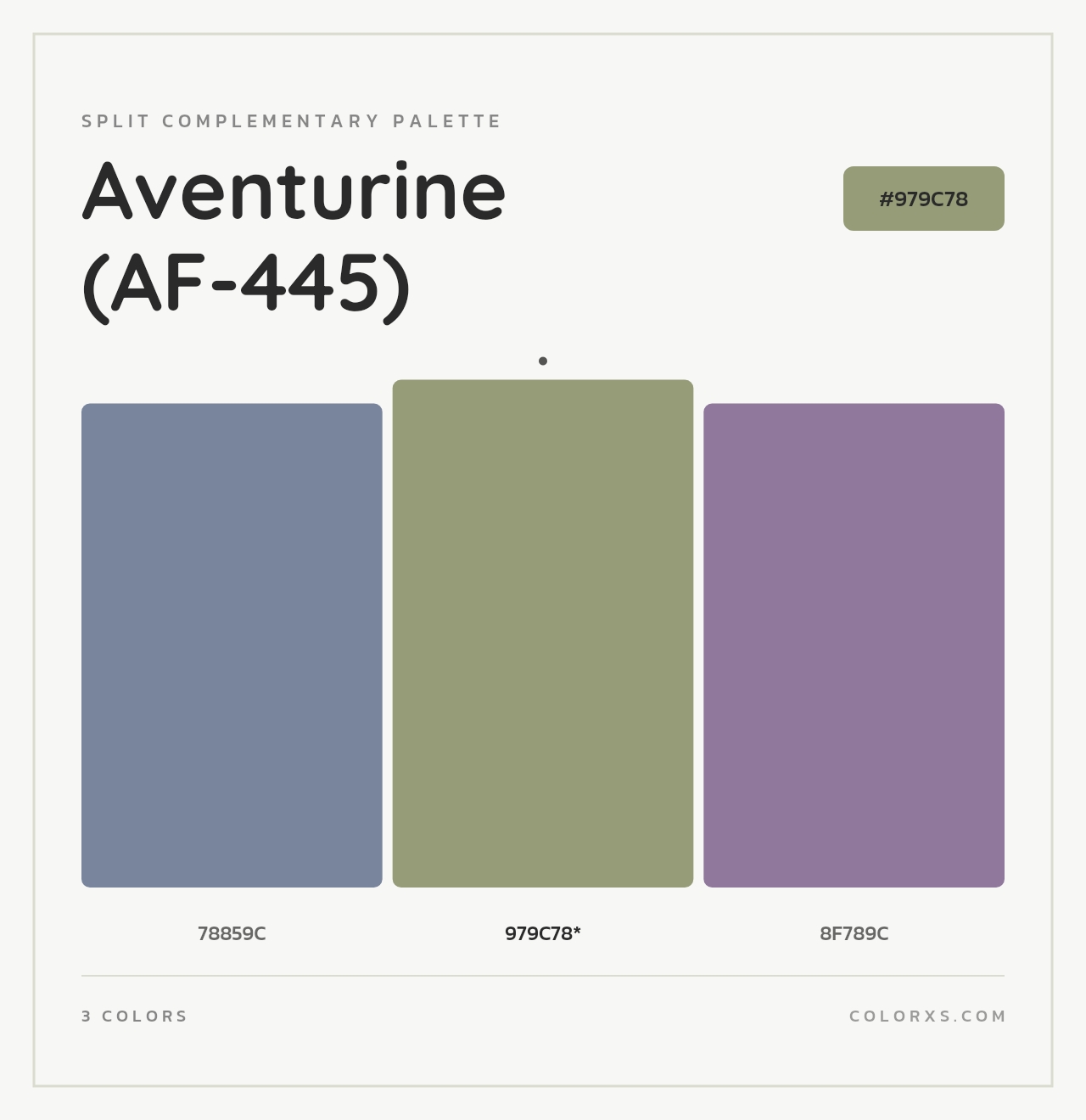 Aventurine (AF-445) - Split-Complementary Color Palette