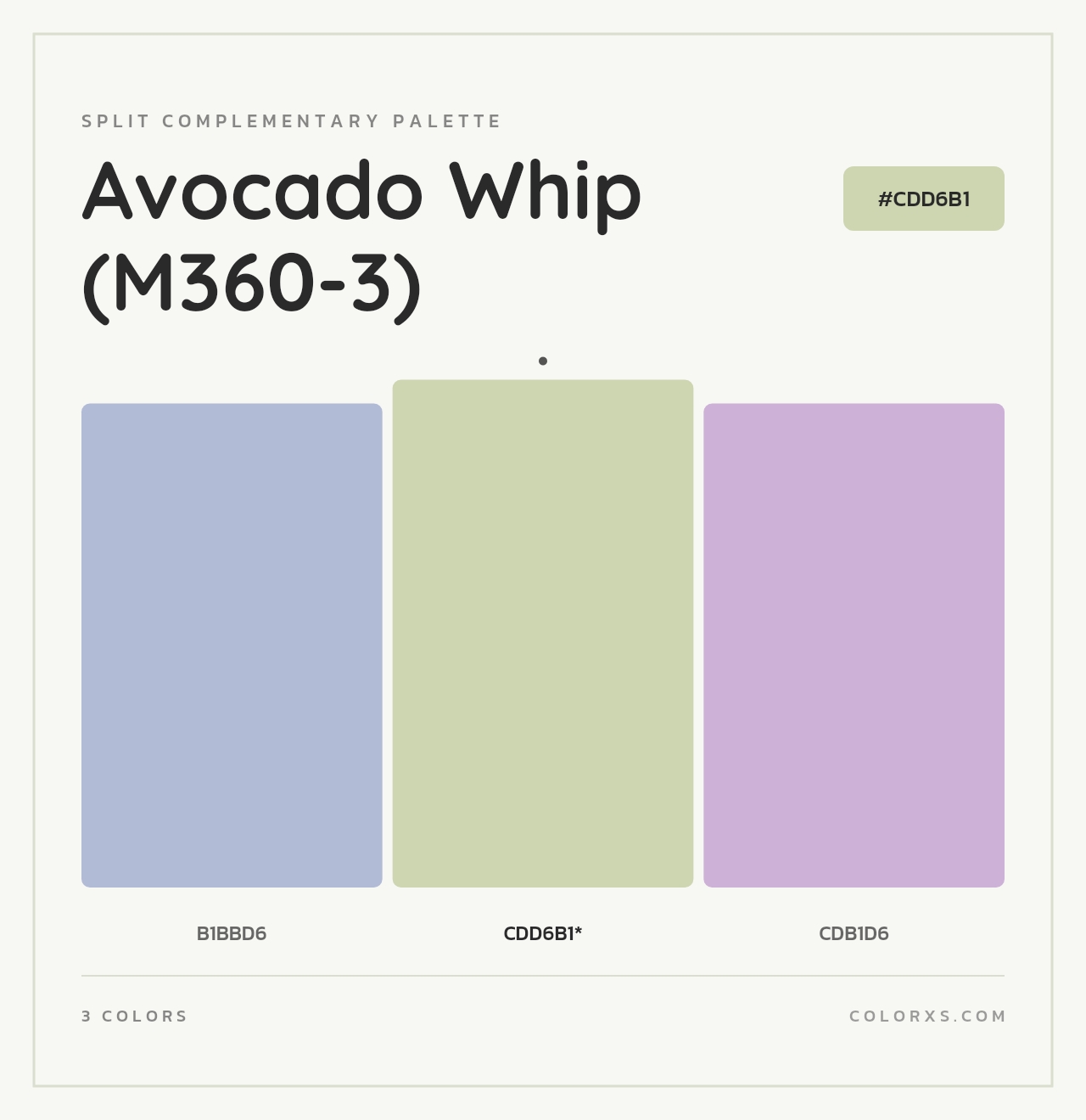 Avocado Whip (M360-3) - Split-Complementary Color Palette