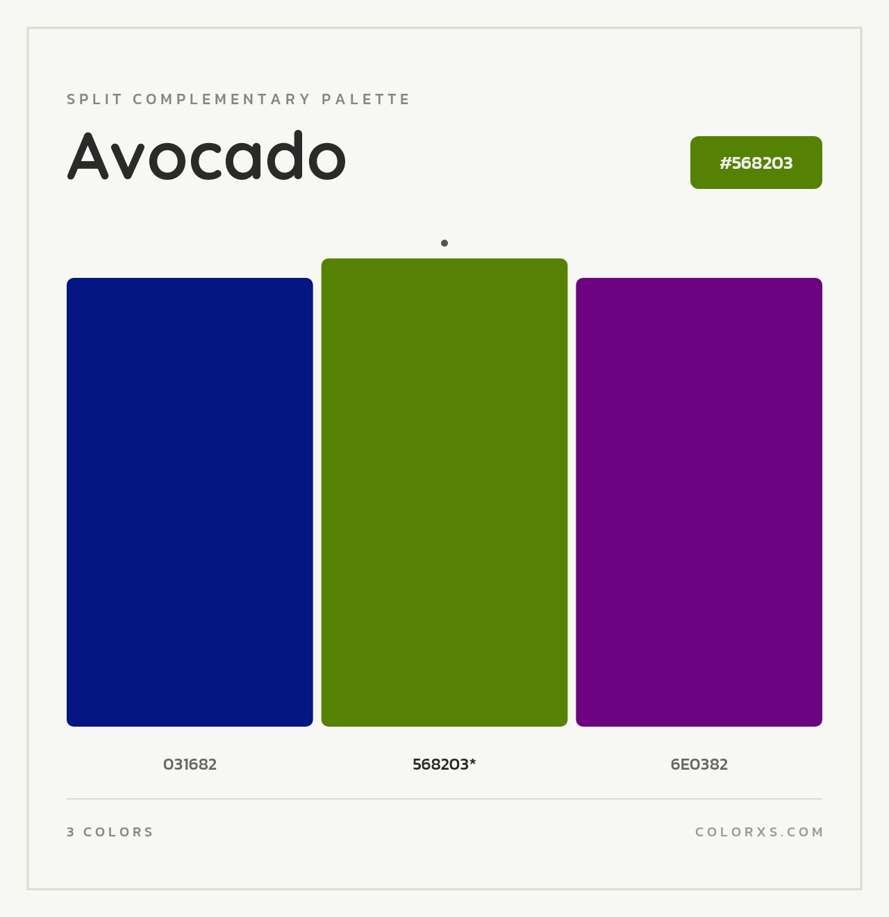 Avocado - Split-Complementary Color Palette