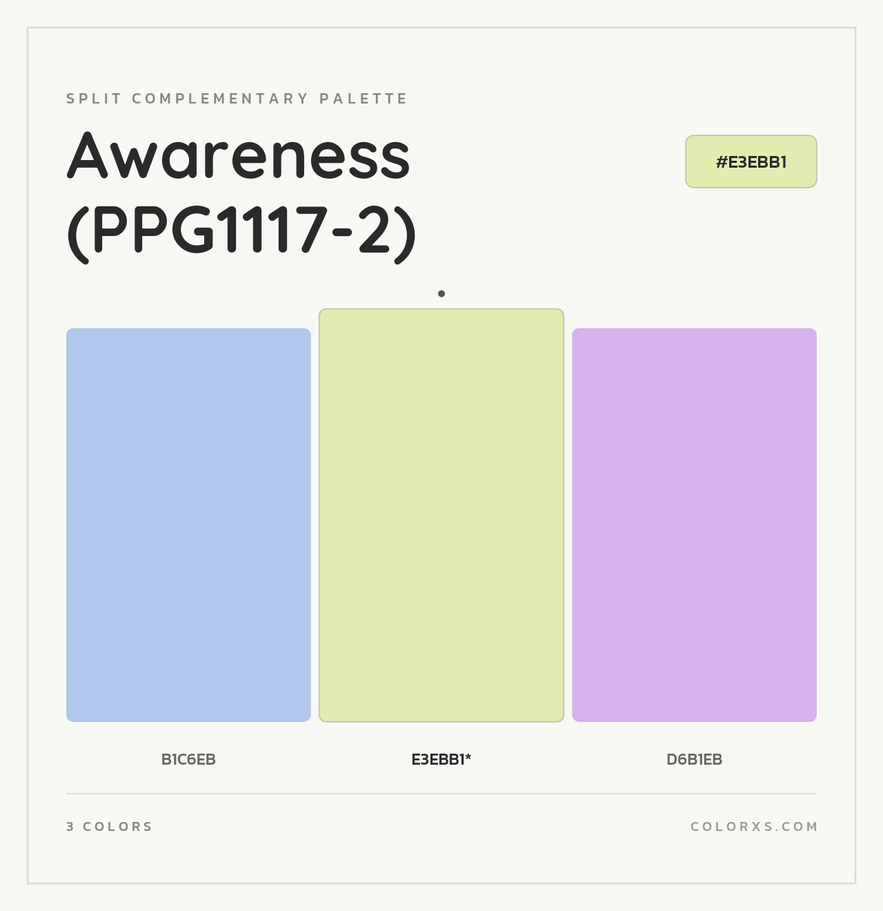 Awareness (PPG1117-2) - Split-Complementary Color Palette