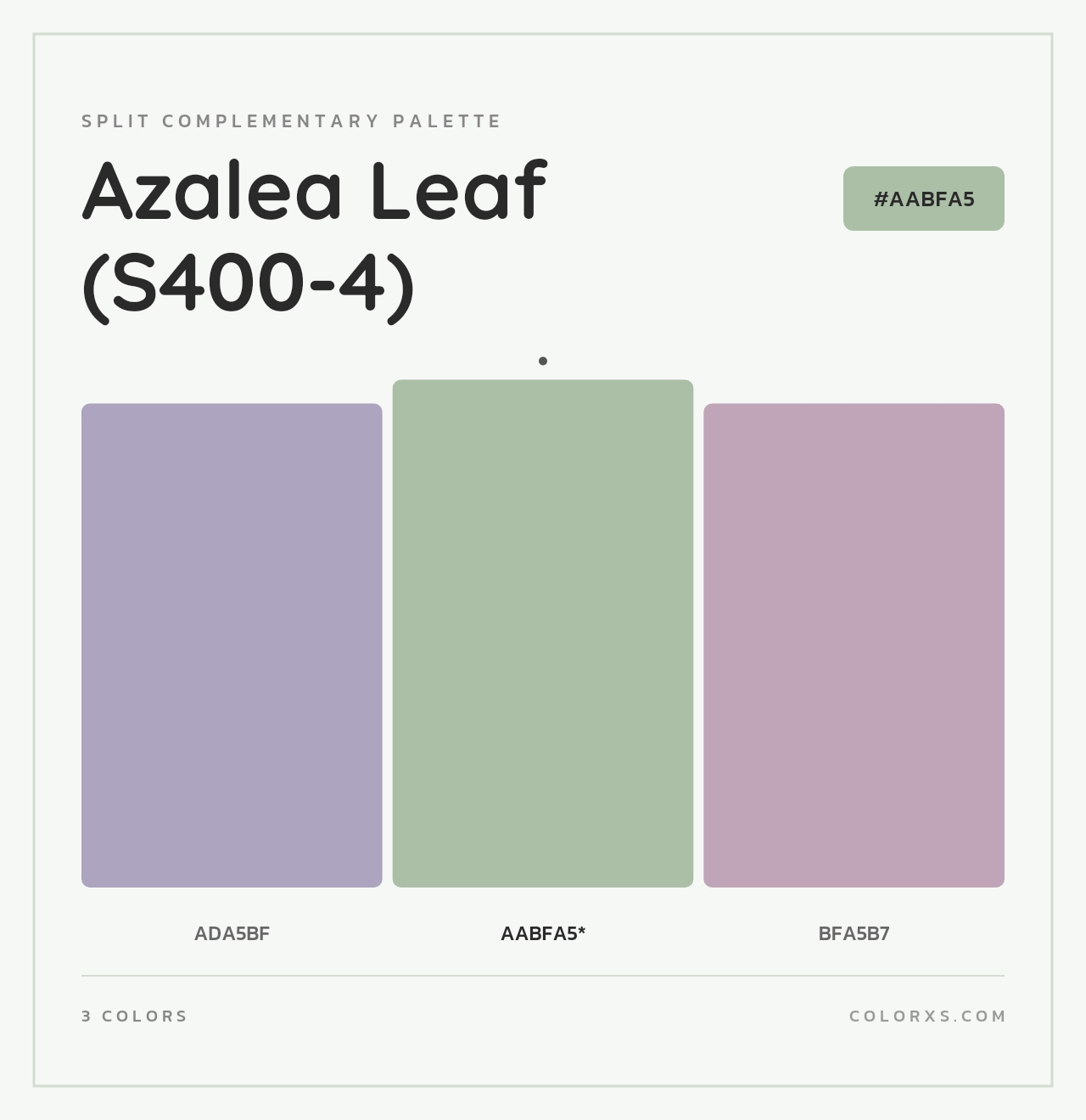 Azalea Leaf (S400-4) - Split-Complementary Color Palette