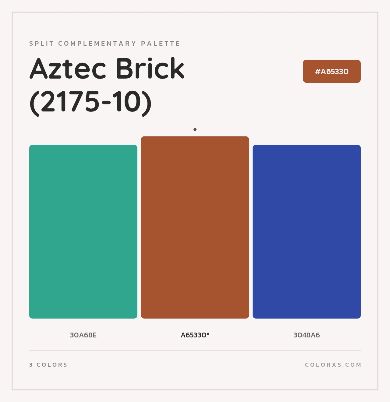 Aztec Brick (2175-10) - Split-Complementary Color Palette