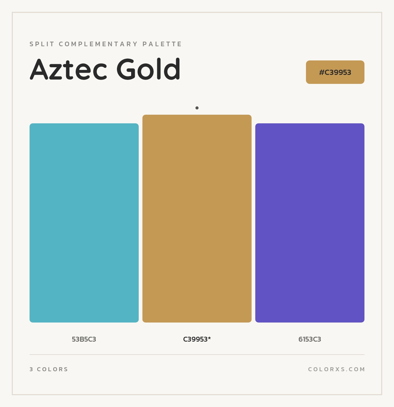 Aztec Gold - Split-Complementary Color Palette