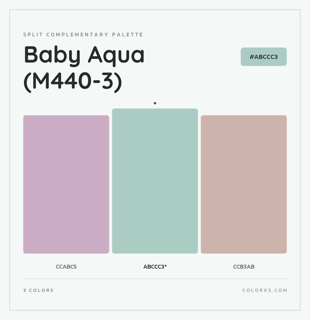 Baby Aqua (M440-3) - Split-Complementary Color Palette