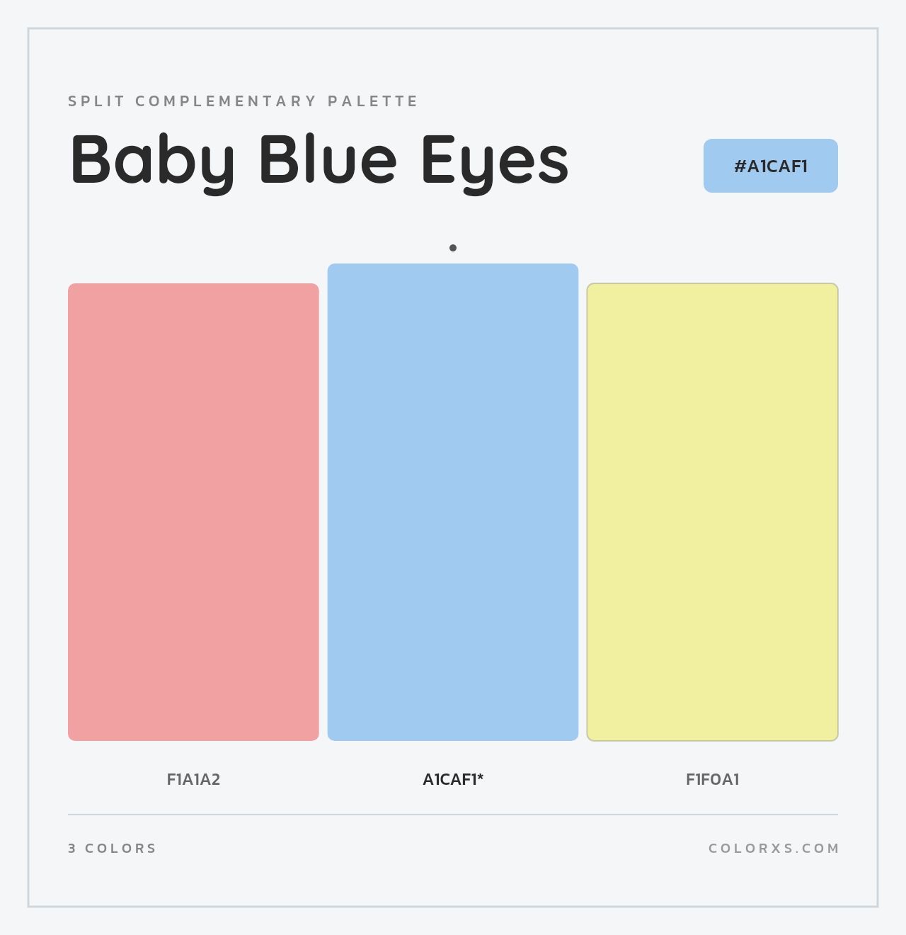Baby Blue Eyes - Split-Complementary Color Palette