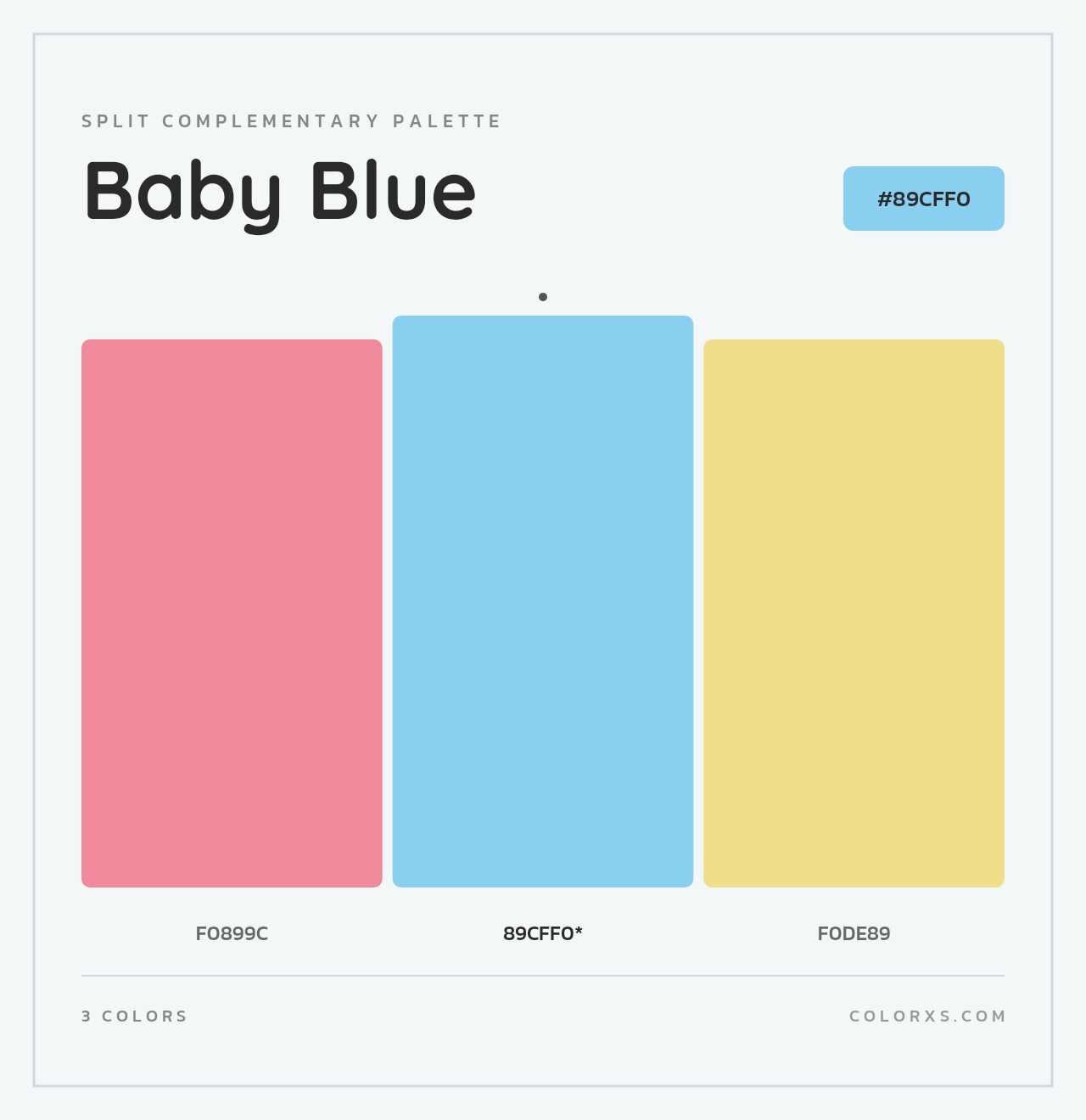Baby Blue - Split-Complementary Color Palette