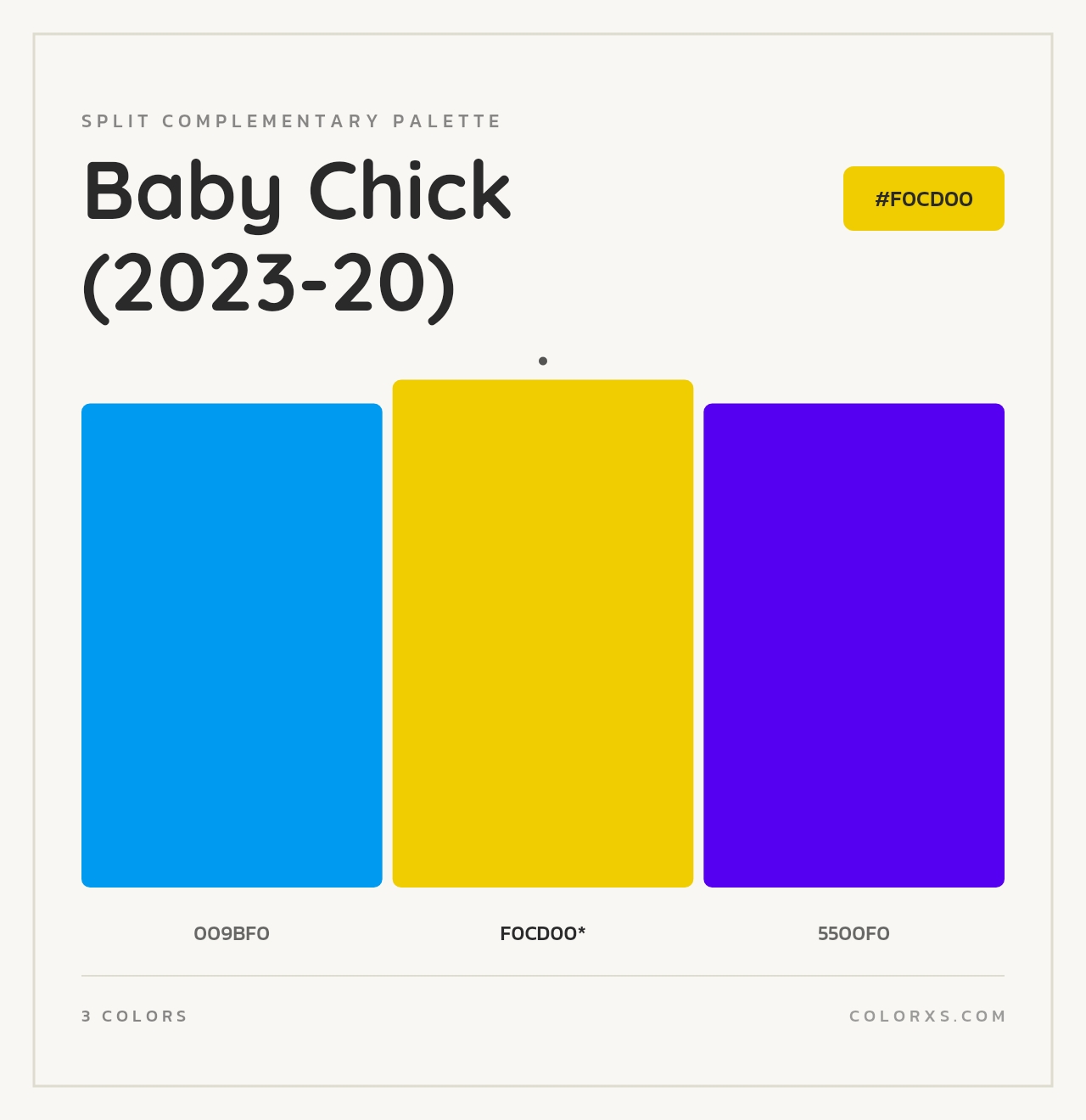 Baby Chick (2023-20) - Split-Complementary Color Palette