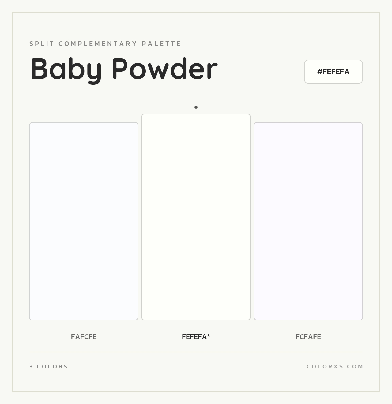 Baby Powder - Split-Complementary Color Palette