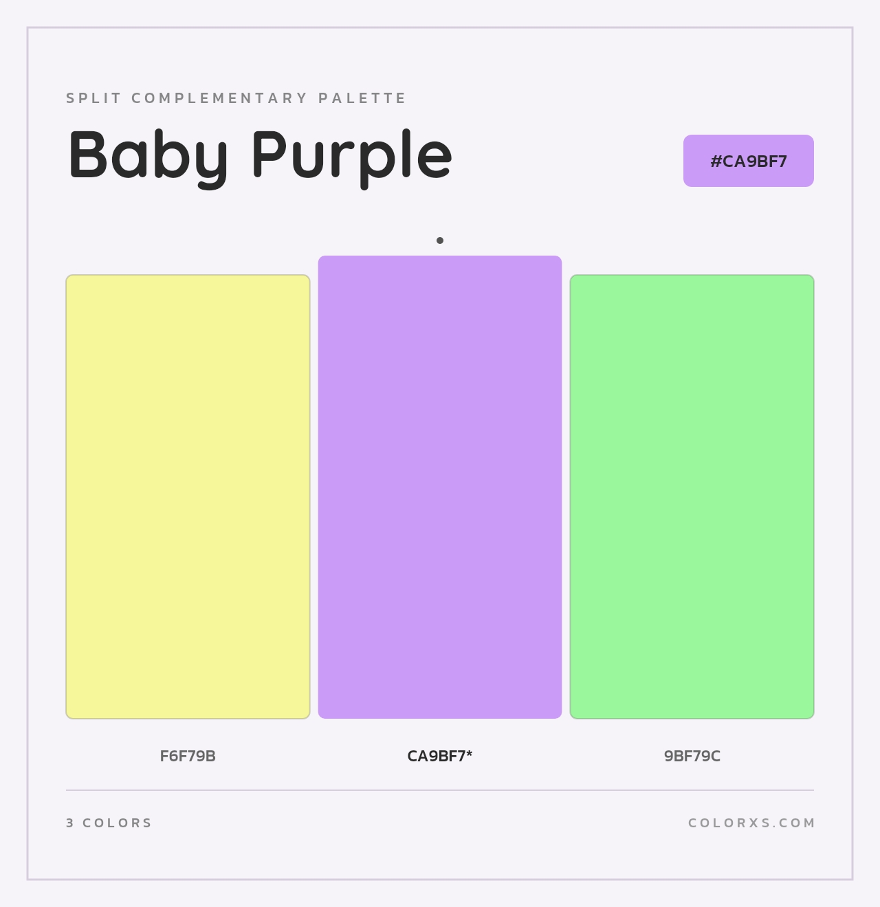 Baby Purple - Split-Complementary Color Palette