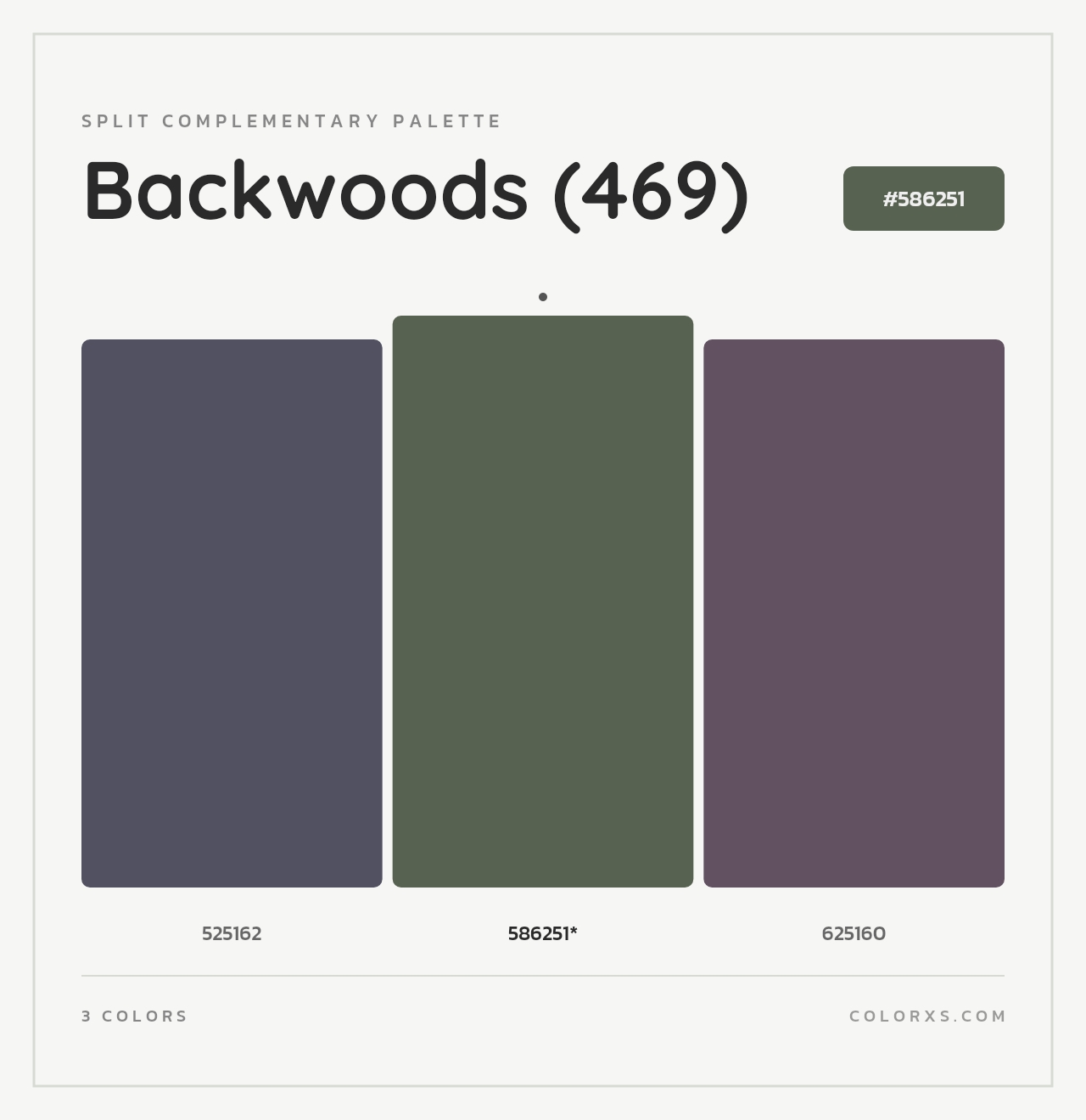 Backwoods (469) - Split-Complementary Color Palette