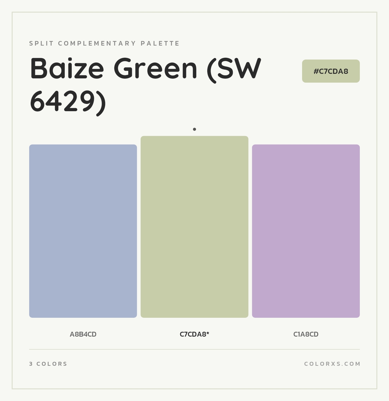 Baize Green (SW 6429) - Split-Complementary Color Palette