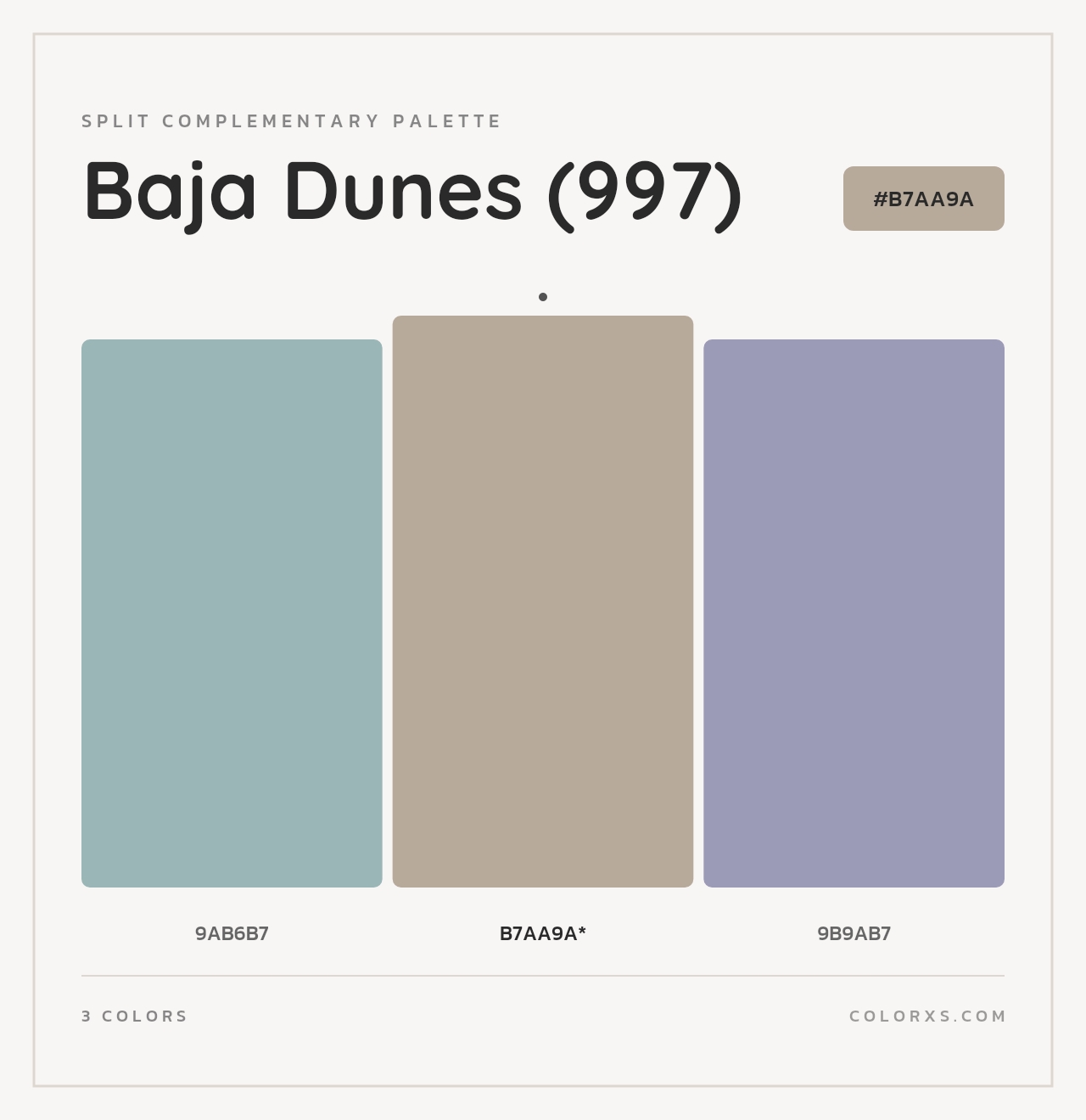 Baja Dunes (997) - Split-Complementary Color Palette