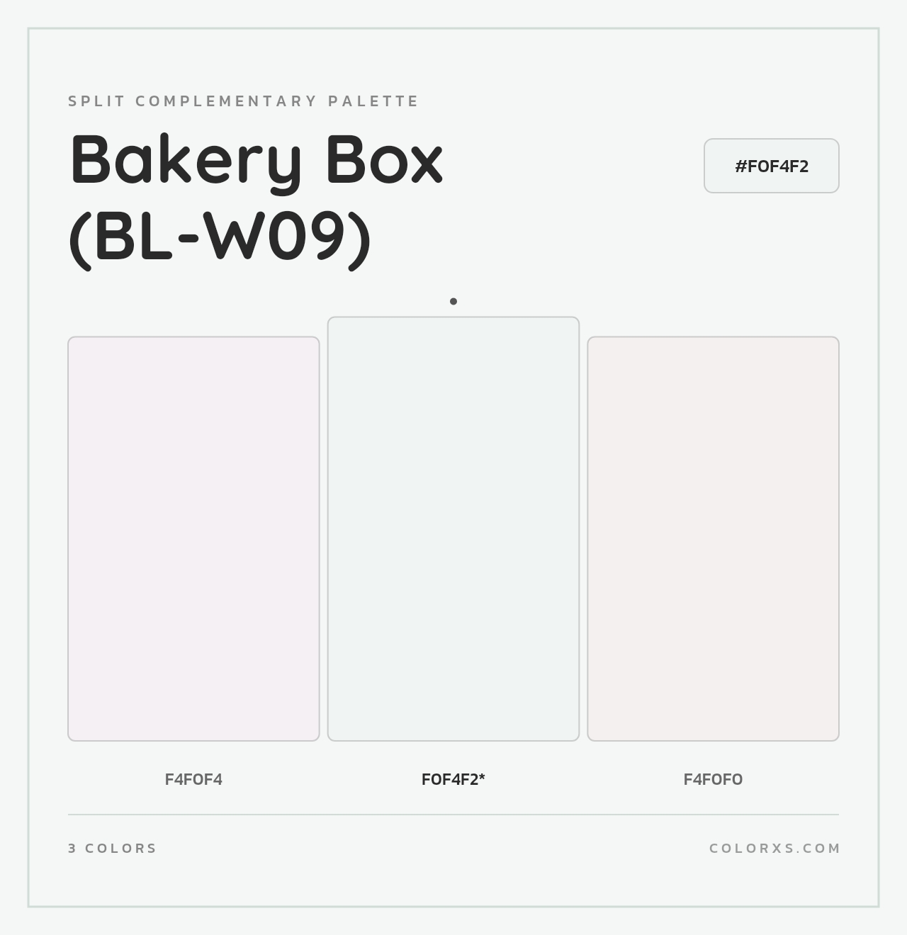Bakery Box (BL-W09) - Split-Complementary Color Palette